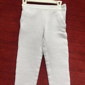 Janie and Jack white capri pants size 6